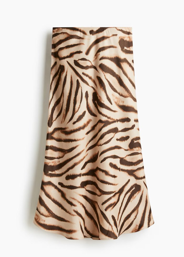 H&M Zebra Desenli Saten Etek - Görsel 2