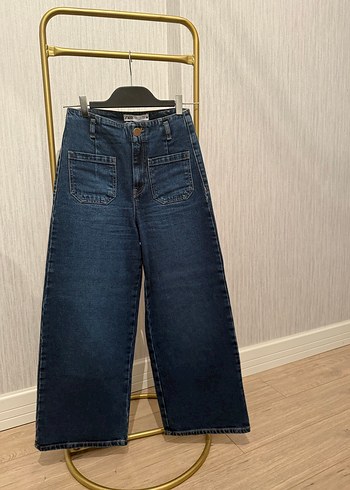 Zara Culotte Denim Pantolon - Görsel 2