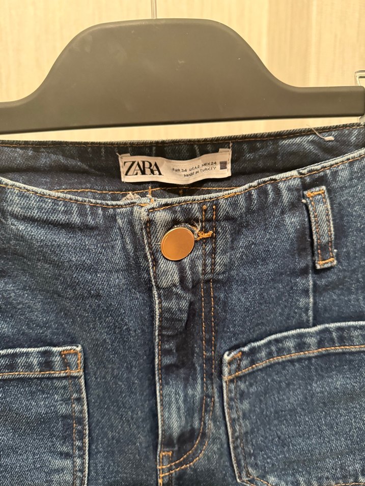 Zara Culotte Denim Pantolon - Görsel 3