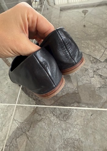 37 Beden siyah Renk Mango Hakiki Deri Babet
