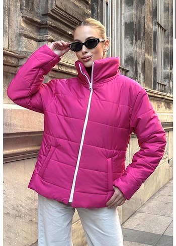 Vero Moda Canli Fusya Sisme Mont