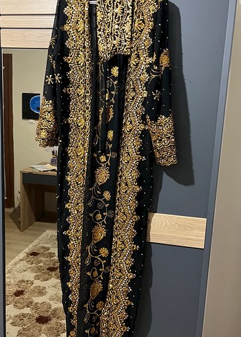 Uzun Kollu, Bohem Desenli Kadın Uzun Elbise - Görsel 2