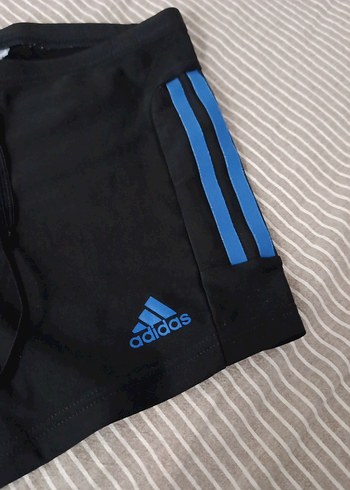 Adidas Erkek Çocuk Siyah Mavi Mayo Şort - Görsel 2