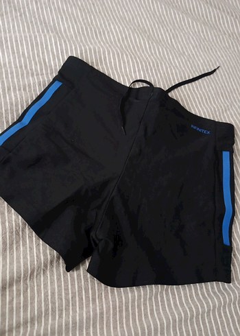 Adidas Mavi Şeritli Erkek Çocuk Mayo - Görsel 3