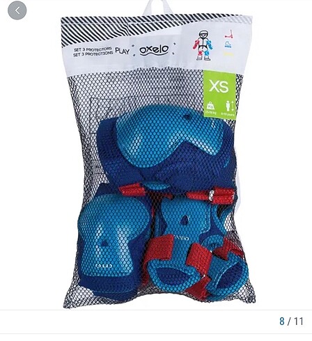 Decathlon scooter kaykay koruma ekipmanları xxs
