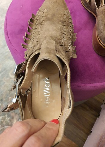 Bej Süet Tokalı Bohem Kadın Bot - Görsel 4