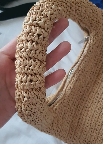 Bej Örgü Kadın Çanta mango - Görsel 4