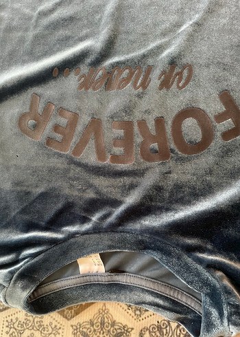 Gri Baskılı Midi Tişört - Görsel 3