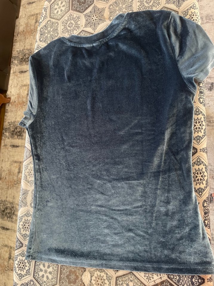 Gri Baskılı Midi Tişört - Görsel 2