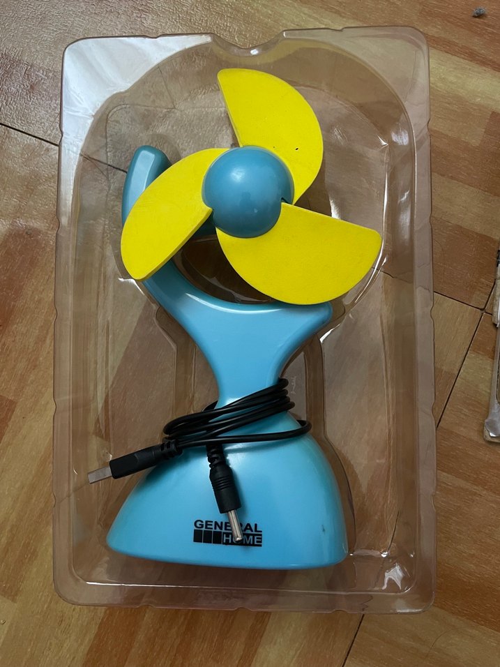 Pastel Mavi Mini Masa Vantilatörü - Görsel 2