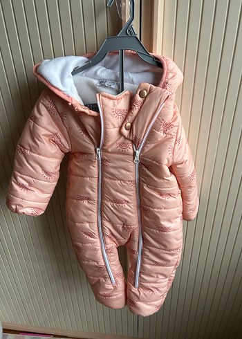 Pembe Bebek Tulumu Çift Fermuarlı Astronot Mont - Görsel 2