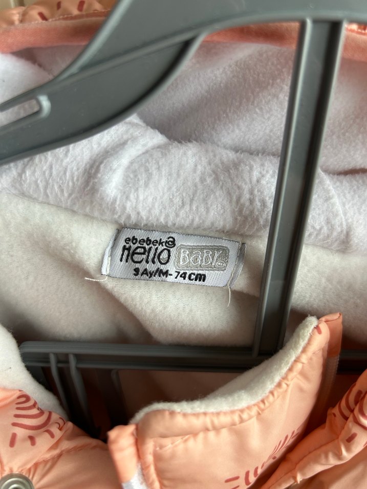 Pembe Bebek Tulumu Çift Fermuarlı Astronot Mont - Görsel 4