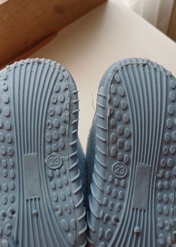 Kız Çocuk Mavi Baskılı Sıcak Ev Terliği - Görsel 3