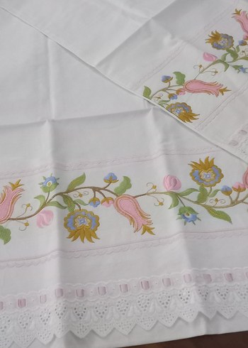 Nakışlı Pastel Renkli yastık kılıfı sıfır - Görsel 4