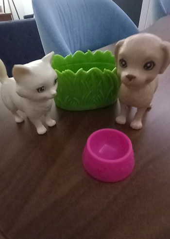 Pastel Renkli Beyaz Evcil Hayvan Figürleri - Görsel 2