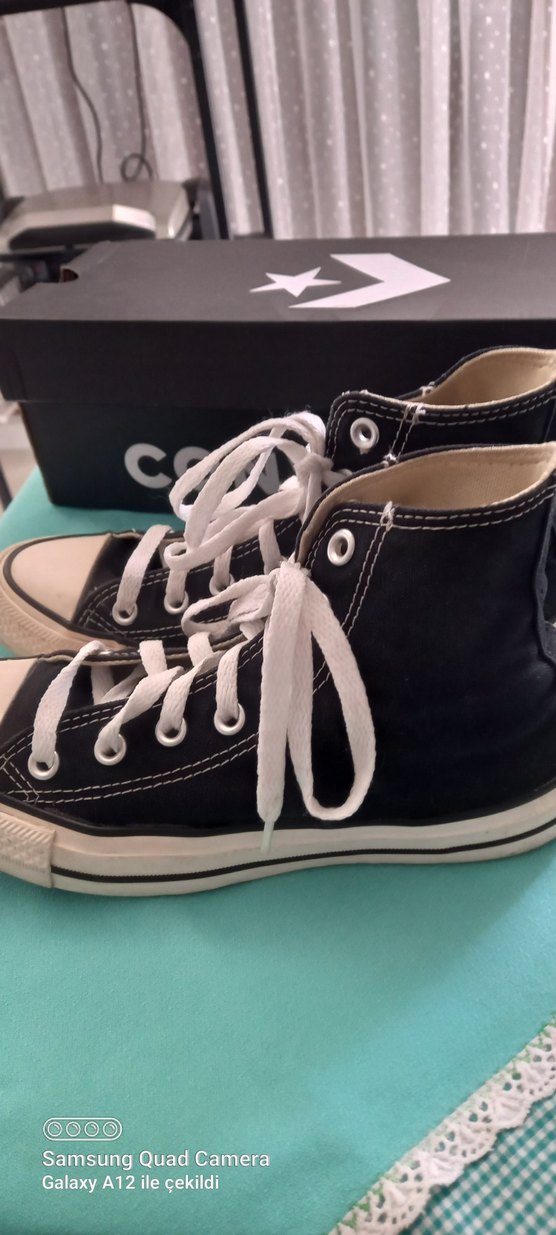 Siyah Kadın Spor Ayakkabı Elastik Bağcıklı  orjinal - Görsel 5