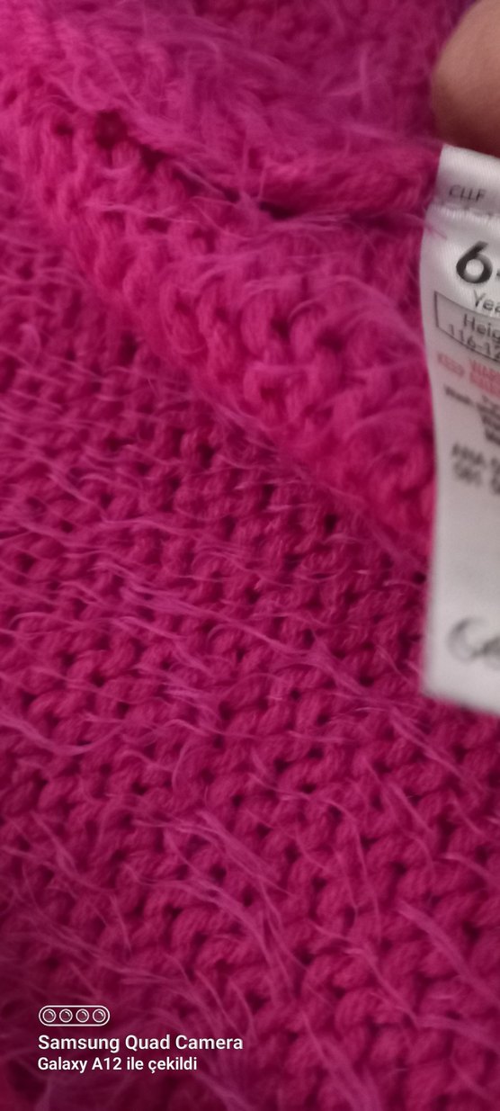 Pembe Kalp Nakışlı Kürk Detaylı Kız Hırka - Görsel 4