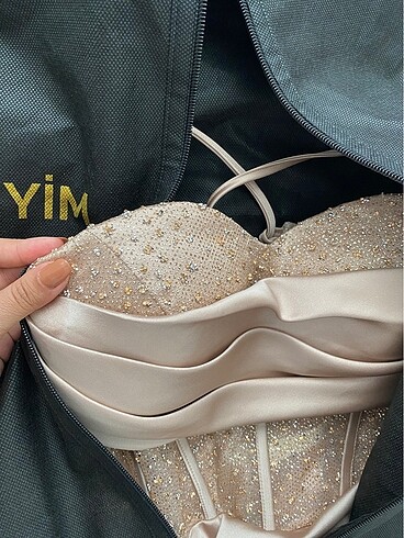 Diğer Taşlı saten abiye
