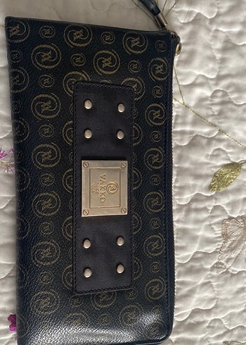 Vakko Vivienne Siyah Monogramli Uzun Cuzdan
