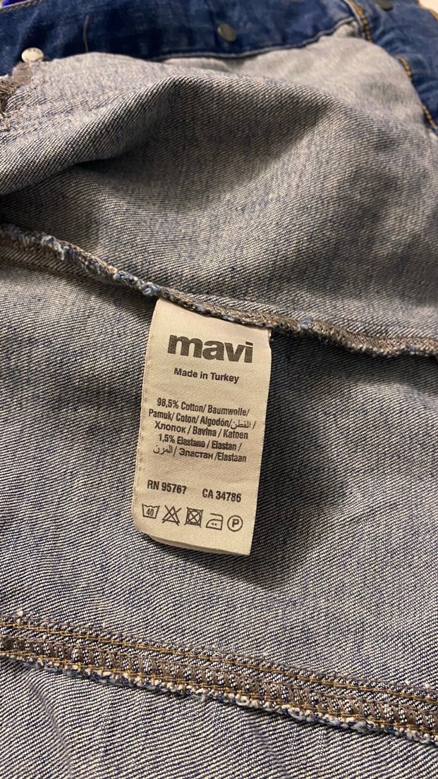 Mavi Kapşonlu Kot Ceket — görsel 5/7
