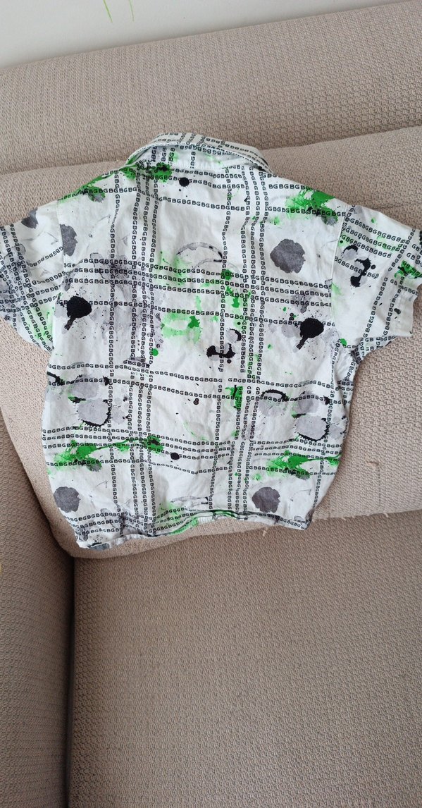 Erkek Çocuk Yeşil Batik Gömlek - Görsel 2