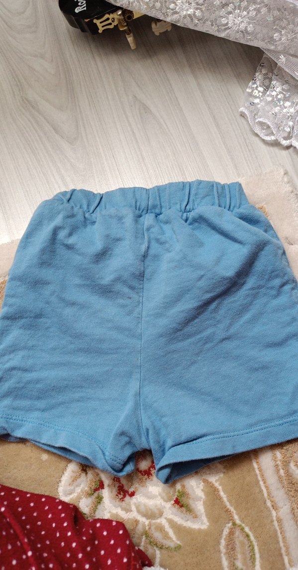 Erkek Bebek Mavi Pamuklu Şort - Görsel 2