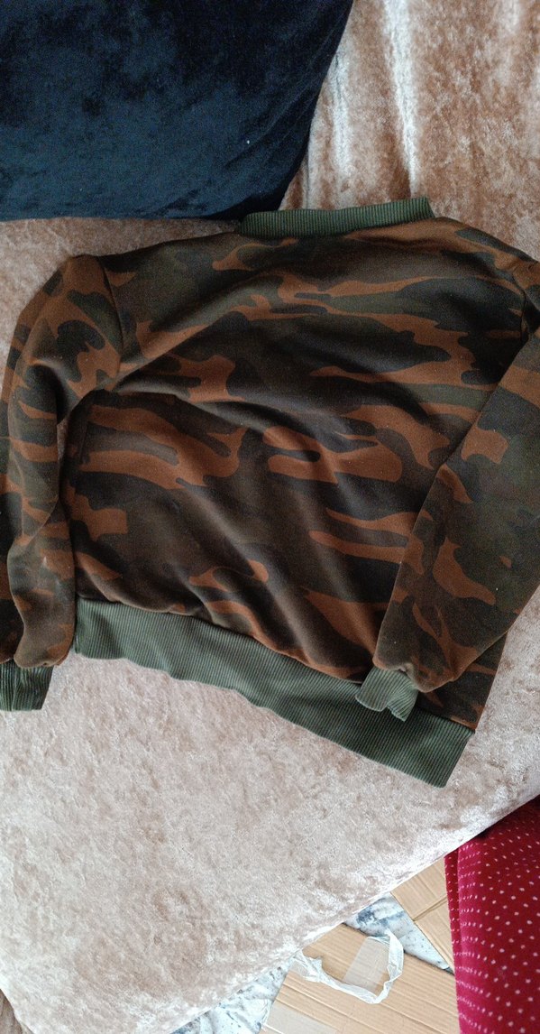 Erkek Kamuflaj Desenli Sıcak Sweatshirt - Görsel 2