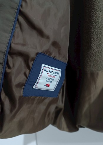 Düğmeli Erkek Çocuk haki Mont - Görsel 6