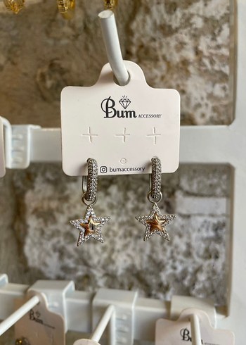 Accessorize Tasli Yildiz Halka Kupe Cifti