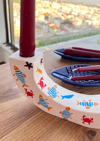 Renkli Deniz Temalı Mumluk - Görsel 3