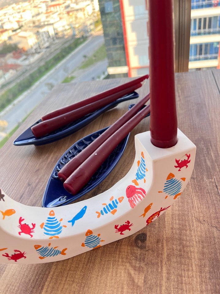 Renkli Deniz Temalı Mumluk - Görsel 2