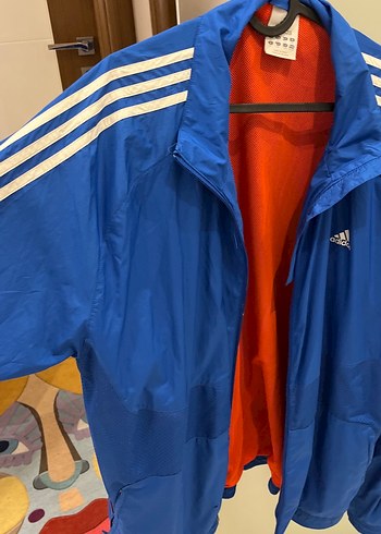 Mavi Adidas Erkek Spor Rüzgarlık Ceket - Görsel 2