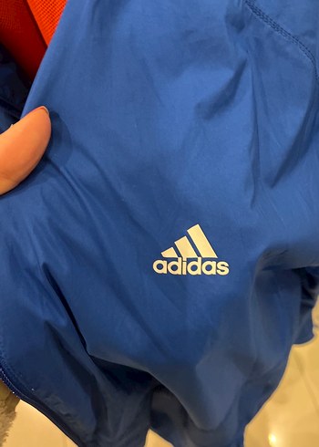 Mavi Adidas Erkek Spor Rüzgarlık Ceket - Görsel 4