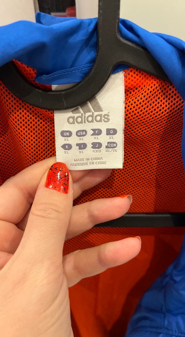 Mavi Adidas Erkek Spor Rüzgarlık Ceket - Görsel 3