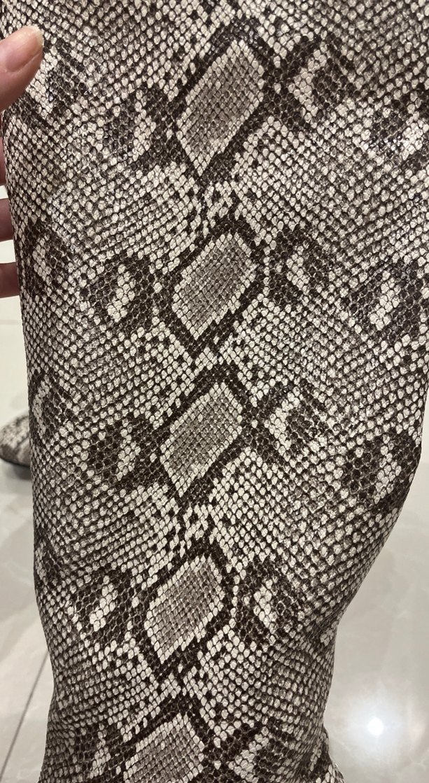 Yılan Desenli topuklu çizme - Görsel 5