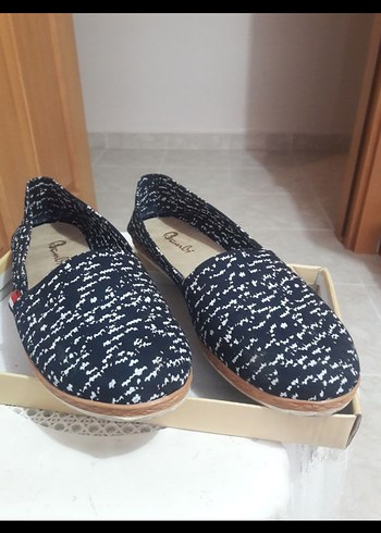 Bambi Siklik Ve Rahatlik Lacivert Desenli Slip On Ayakkabi