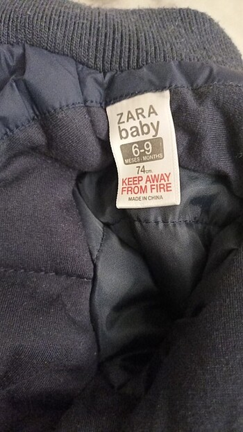 6-9 Ay Beden Zara bebek mont