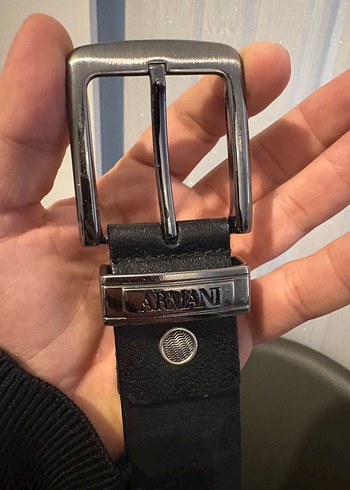 Armani Kemer Armani Siyah Deri