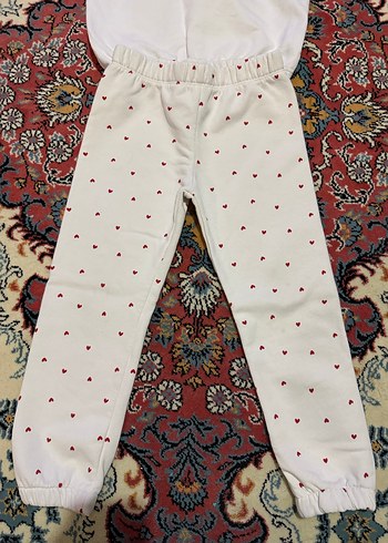 Beyaz Baskılı Kız Eşofman Takımı - Görsel 3