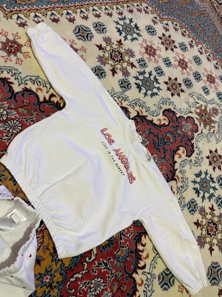 Beyaz Baskılı Kız Eşofman Takımı - Görsel 5