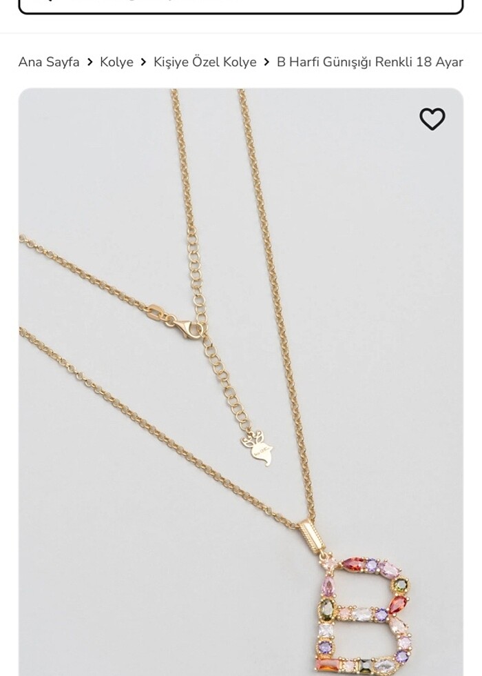 So Chic B Harfi Günışığı Renkli 18 Ayar - Görsel 3
