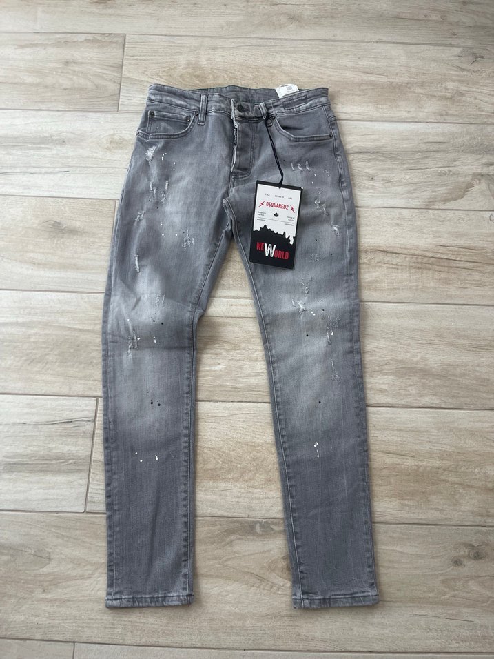 DSO2 Gri Yıkamalı Dar Kesim Jean — görsel 2/2