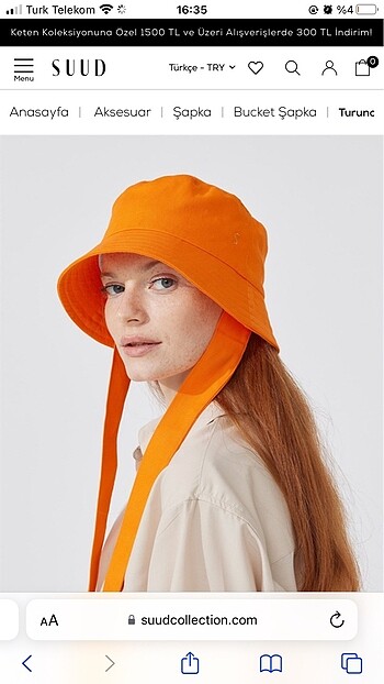 bucket şapka suud turuncu zara mango