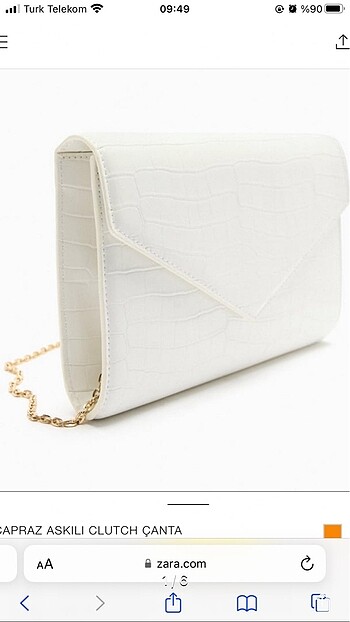 zara clutch çanta etiketli