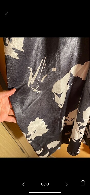 touche 36 beden etkiletli saten elbise - Görsel 4