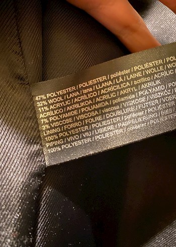 Lacivert Çift Düğmeli Kaban - Görsel 3