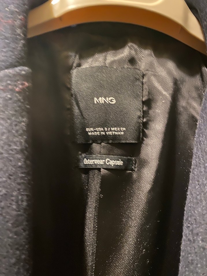 Lacivert Çift Düğmeli Kaban - Görsel 4