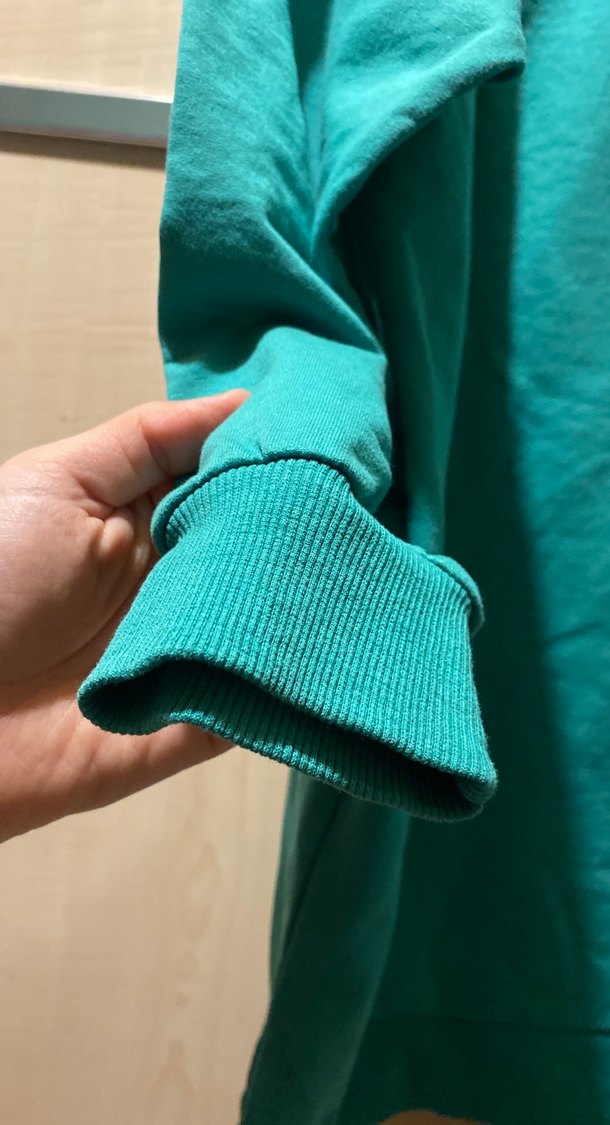 Turkuaz Kapüşonlu Kadın Sweatshirt - Görsel 3