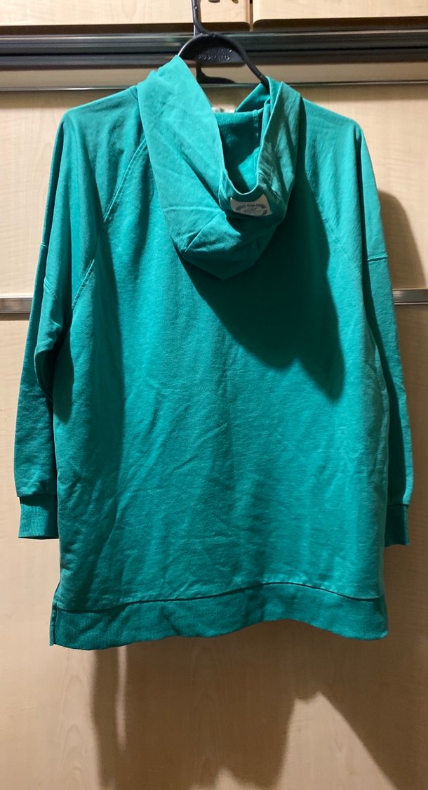 Turkuaz Kapüşonlu Kadın Sweatshirt - Görsel 2
