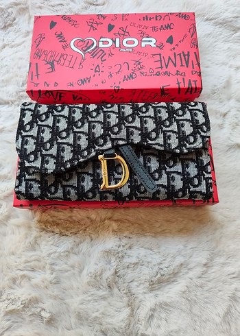 Dior Monogramli Siyah Bej Capraz Canta